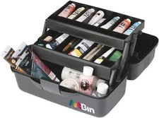 6892Ag 2-Tray Art Supply Box, Portable Art  Craft Organizer With Lift-up