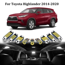 15x White LED Lights Interior Package Kit for 2014 - 2020 2021 Toyota Highlander