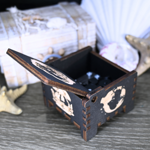 Little Mermaid Music Box Part of Your World Handmade Wooden Automatic Wind-Up v2 - Picture 4 of 9