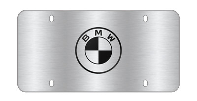 OEM BMW Roundel Marque Plate Brushed - 82125B4DBE4