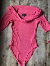 TOPSHOP BODYSUIT SZ 4 CORAL PERFECT FOR SPRING