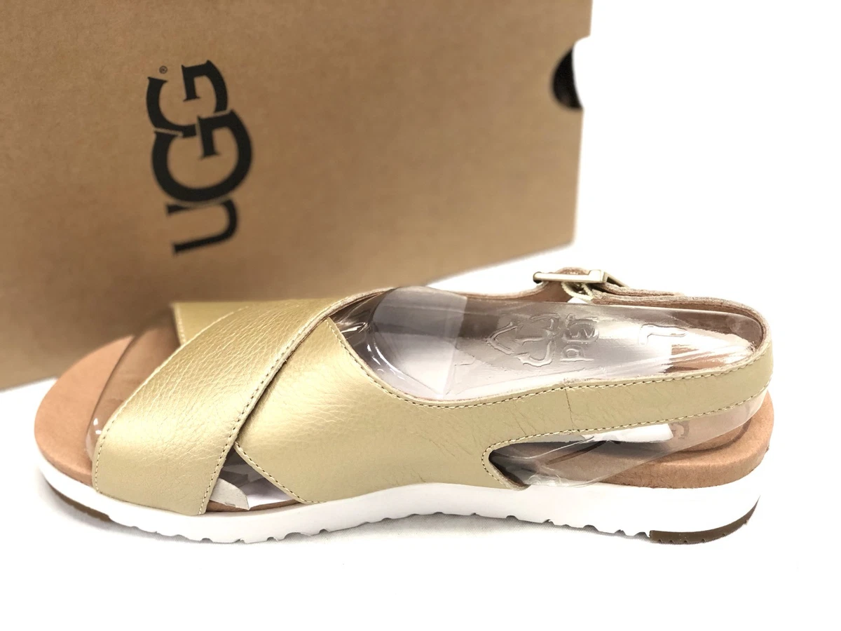 UGG Australia Women s KAMILE METALLIC Gold Leather 1092258 Casual