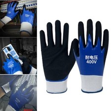 Blue Electrician Insulating Gloves High Elasticity Work Safe Gloves  Electrical