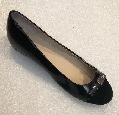 Coach Comfortable Shoes Dianah Patent With Suede Toe Cap Ballet