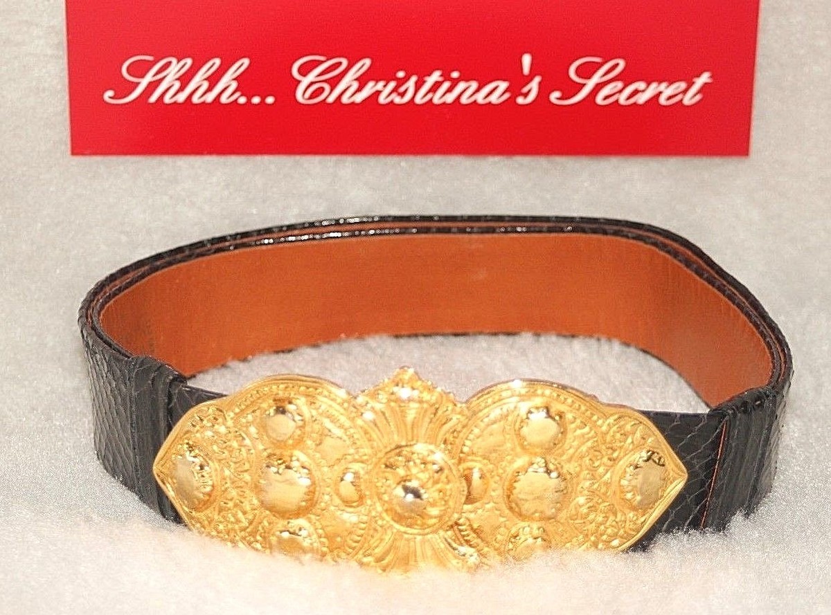 Alexis Kirk Gold Vintage Belt- Rare-Signed! Adjustable Vintage ALEXIS KIRK 80s Red | Mercari main image 4