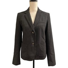 Gap Academy Blazer Women 12 Black Stone Jacket Dark Academia Preppy Schoolgirl