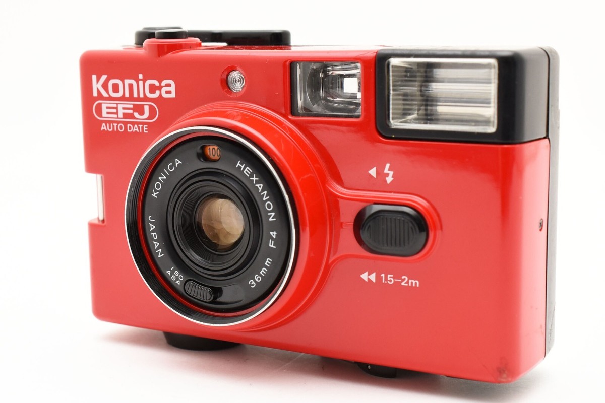 フィルムカメラ Konica EFJ フィルムカメラ】 Konica EFJ (POP) ハードオフで1100円！修理し