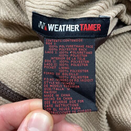 Weather Tamer Reversible Jacket Womens Medium Brown Hoodie Full Zip Corduroy - Picture 8 of 16