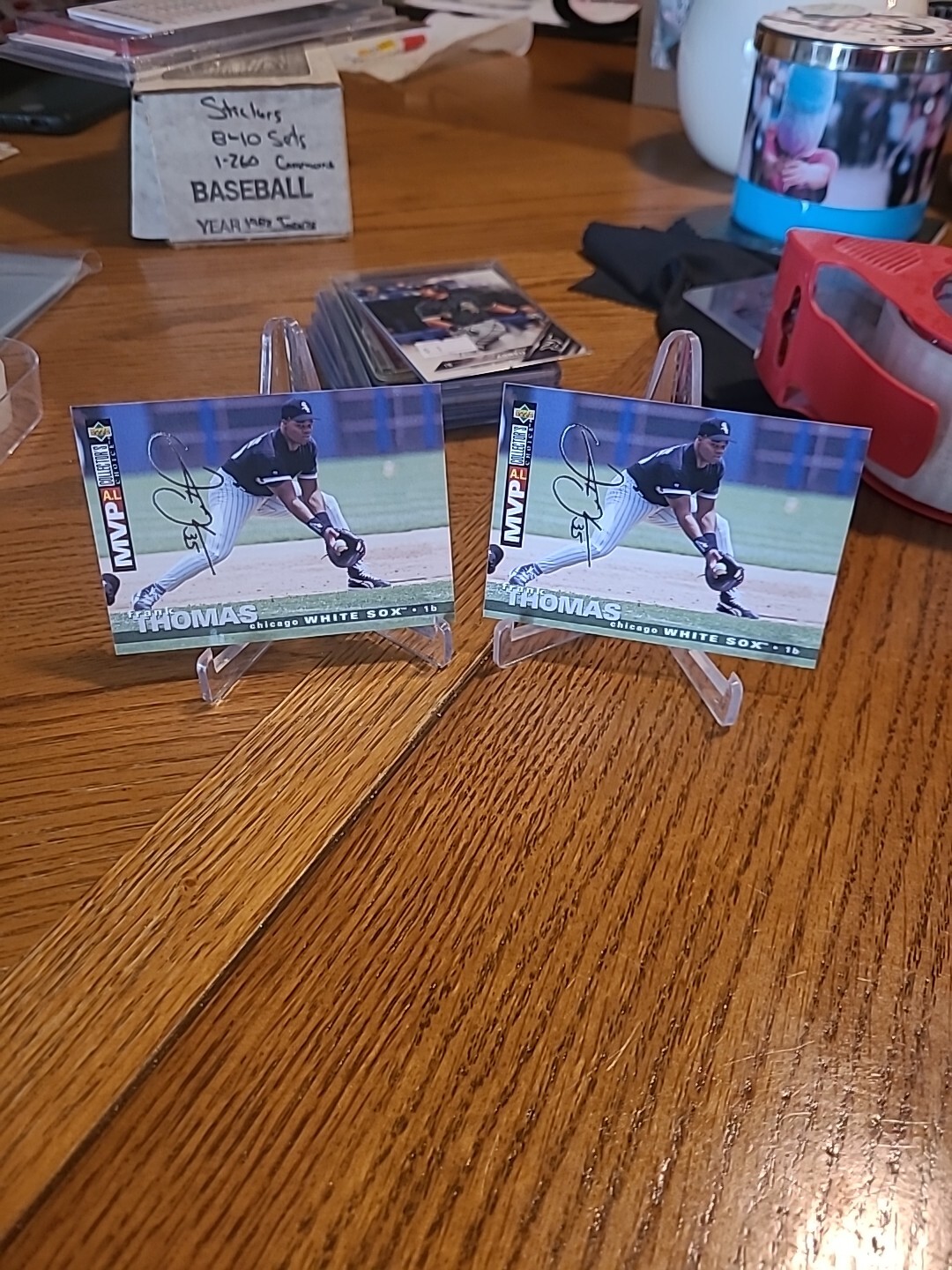 1995 Collector's Choice Silver Signature - #75 - Frank Thomas - White Sox X2