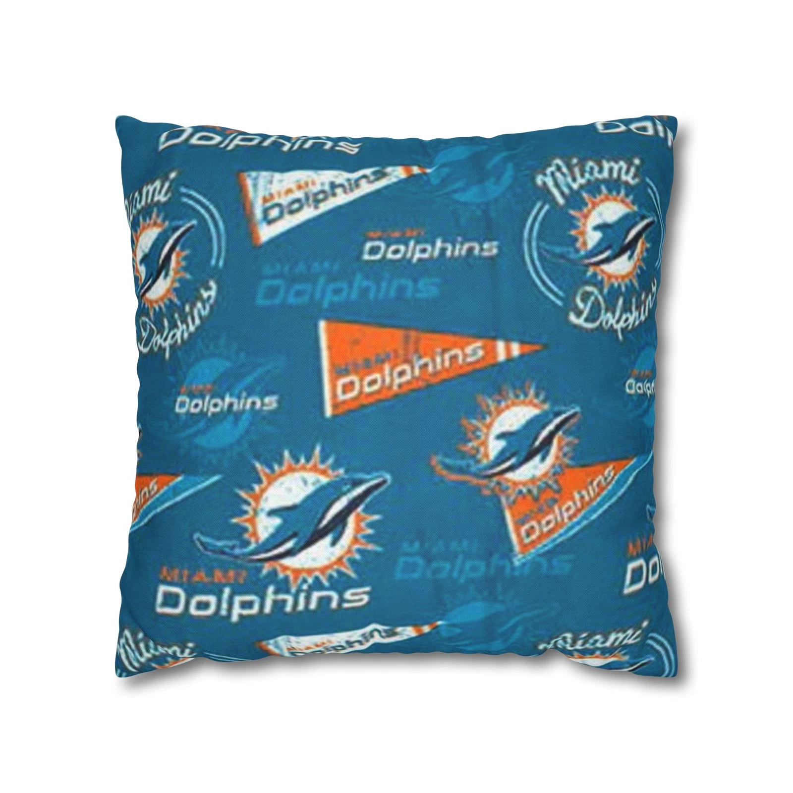 Miami Dolphins Spun Square Pillowcase