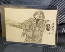 2025 TOPPS STAR WARS HYPERSPACE THE MANDALORIAN SKETCH BY TONY RILEY 1/1