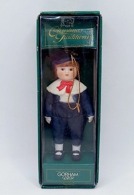 1987 Gorham Christmas Traditions Doll Ornament Christopher G2305 NIB