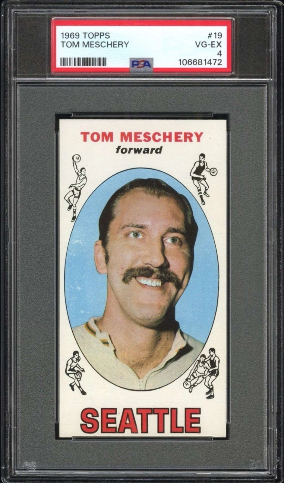 1969 Topps TOM MESCHERY #19 PSA 4 SEATTLE SONICS NBA Vtg Graded Basketball Card