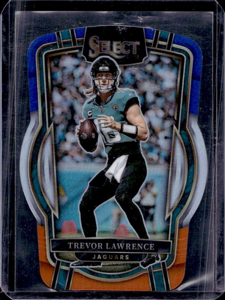 2022 Select Trevor Lawrence Blue and Orange Prizm Die Cut Club #24/35