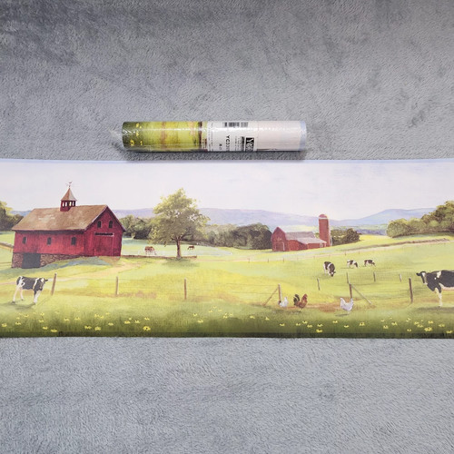 York Scenic Country Farm Multicolor Wallpaper Border New Prepasted YC3397BD