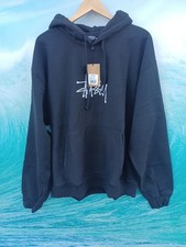 Stussy Black Basic App Hoodie Pullover Rare New With Tags 0747