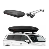 Carbonlook Dachbox 480L + Alu DachträGer Hyundai Tucson IV 2022-2026 Silber