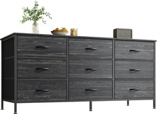 9 Drawer Dresser, 47 Inch TV Stand for 50, 55 Inch TV, Entertainment Center with