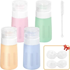 4Pcs Condiment Squeeze Bottles for Sauces, Leakproof Salad Dressing Container to