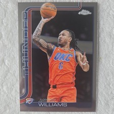 2025-26 Topps Chrome Jaylin Williams #105 Oklahoma City Thunder Basketball Card