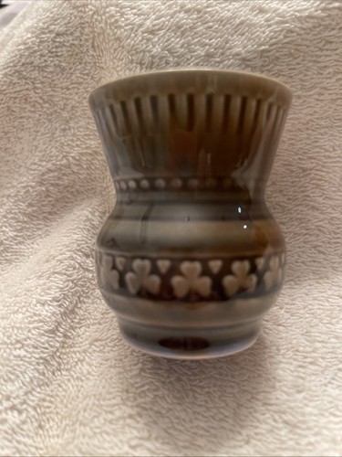 Wade G Irish Porcelain Toothpick Match Holder Vase Lucky Clover FREE SHIP