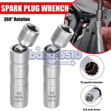 14mm 16mm Thin Wall Magnetic Swivel Spark Plug Socket 12-point Removal Tool