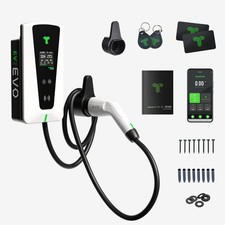 techtron EV22 EVO 22kW Type 2 Smart Home EV Charger WiFi Bluetooth RFID 5m Cable