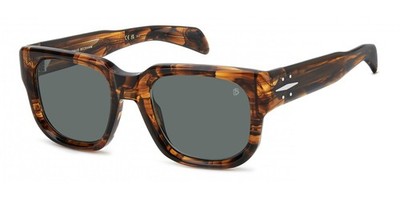 David Beckham DB 7146/S BROWN HORN/GREEN 53/21/140 Herrenbrillen Sonnenbrillen
