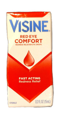 VISINE Red Eye Comfort Redness Reliever Eye Drops 0.05% Tetrahydrozoline HCl