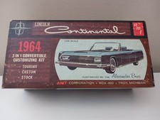 Vintage Amt 1964 Lincoln Continental Convertible Unbuilt Kit Box