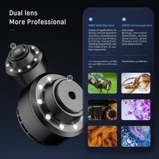 2000x Magnification Dual Lenses Intelligent Digital Microscope Portable USB OCFQ