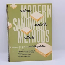 Modern Sandwich Methods IL American Institute of Baking 1964 Vintage Printed USA