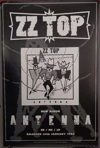 ZZ Top : Antenna : Original 1994 English album promo poster