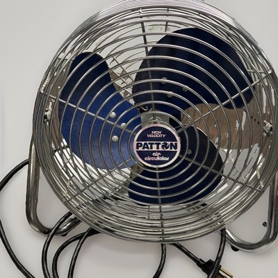 Vintage Patton High Velocity Fan Blue Air Circulator G-1285 Tested Working!