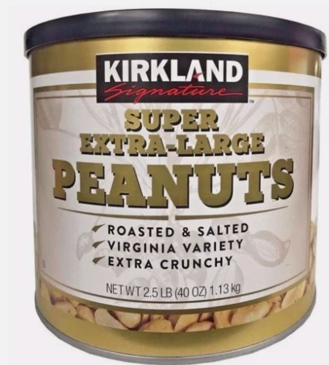 New Kirkland Extra-Large Peanuts - Virginia Roasted, Salted Nuts, USA 2.5 pounds