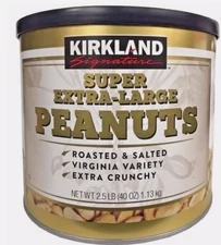 New Kirkland Extra-Large Peanuts - Virginia Roasted, Salted Nuts, USA 2.5 pounds
