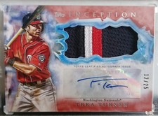 2017 Topps Inception Trea Turner Patch Auto 12/25!