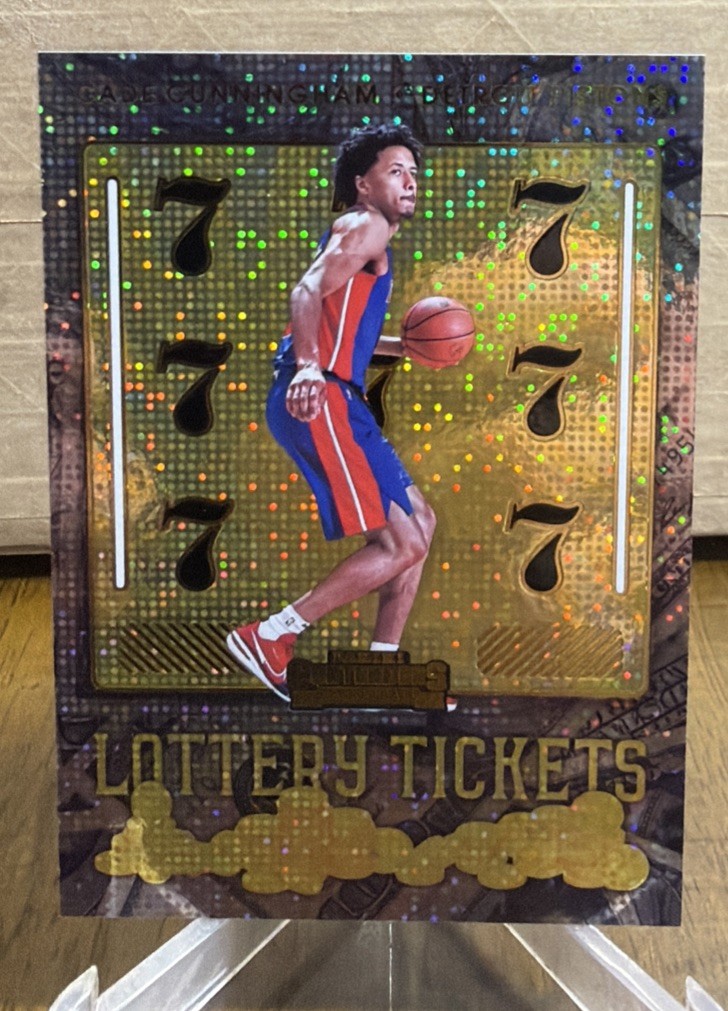 2021-22 Contenders Cade Cunningham Gold RC Rookie Lottery Ticket