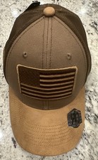 Runs Deep Tactical American Flag Snapback Mesh Cap - RDUSA02 - BROWN - NEW