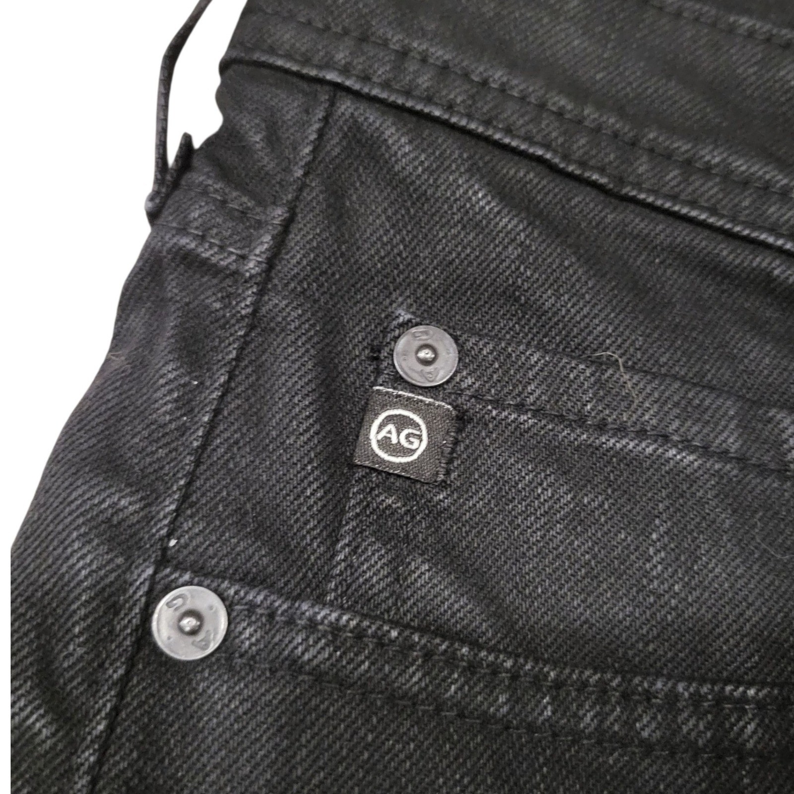 AG Adriano Goldschmied The Protégé Straight Leg Black Denim Jeans Sz 36 I384 thumbnail 8