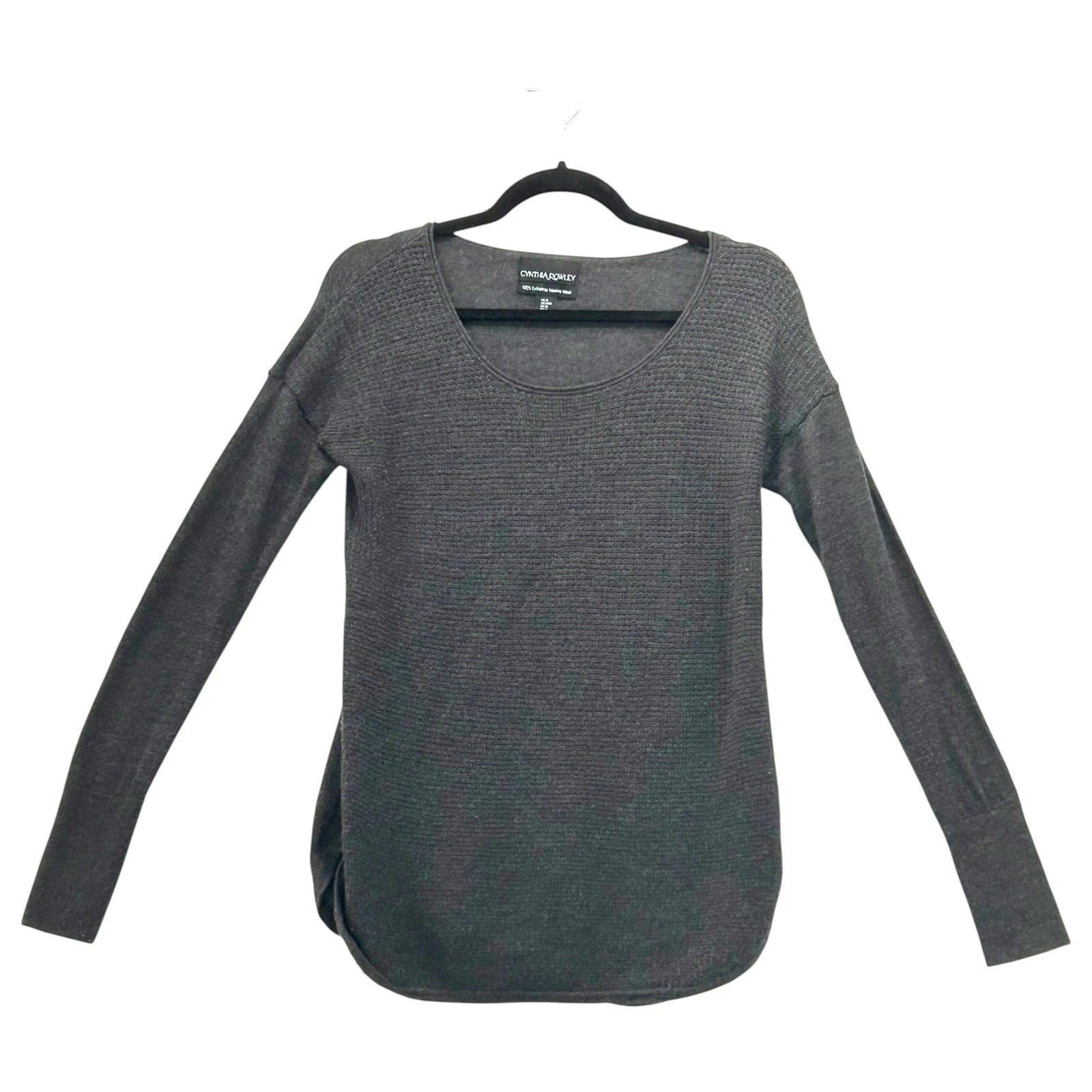 Cynthia Rowley Merino Wool Sweater M Baselayer Warm Cozy Hand Washable