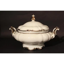 Hutschenreuther Revere Sylvia Germany White Round Covered Casserole Dish Bowl