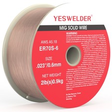 .023 .030 .035 ER70S-6 MIG Wire 2LB Solid Carbon Steel Welding Spool