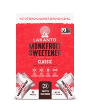 Lakanto Monk Fruit Sweetener Classic Sugar Free Zero Calorie Keto 30x30g NEW
