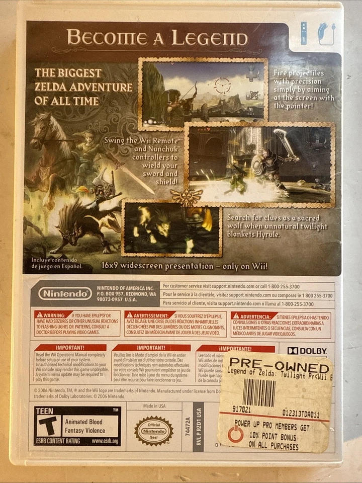 Nintendo Wii - The Legend of Zelda Twilight Princess - Image 2 of 3