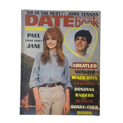 Datebook Magazine December 1966 Paul McCartney and Jane Asher No Label VG