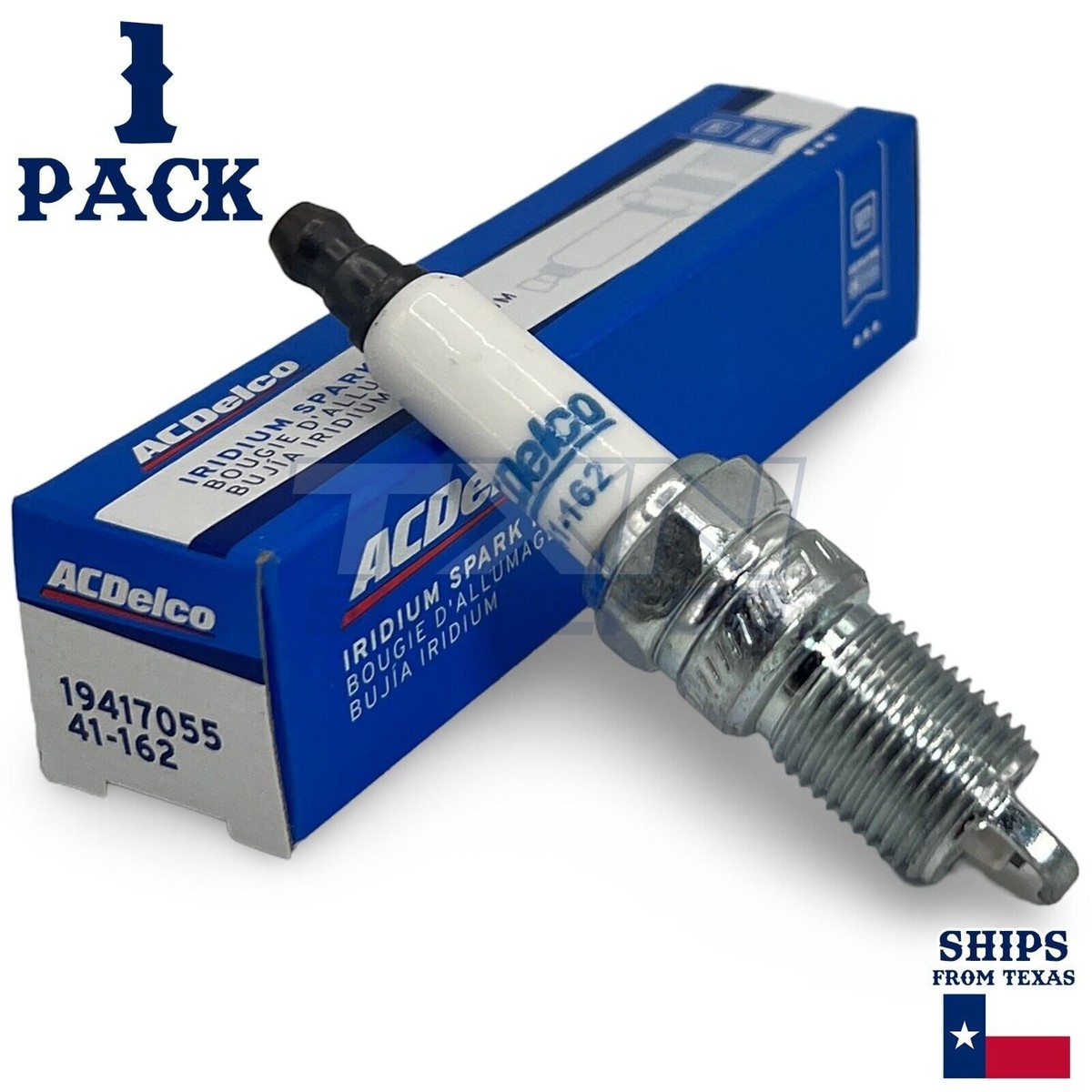 1 Pack Genuine GM ACDelco Iridium Spark Plugs 41-162 19417055 | eBay