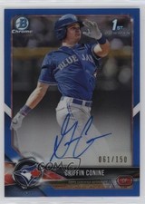 2018 Bowman Draft Chrome Pick Blue Refractor 61/150 Griffin Conine Auto nd3