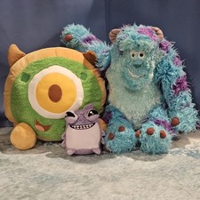 Disney Pixar Monsters Inc Sulley Mike Wazowski Randall Plush Lot of 3