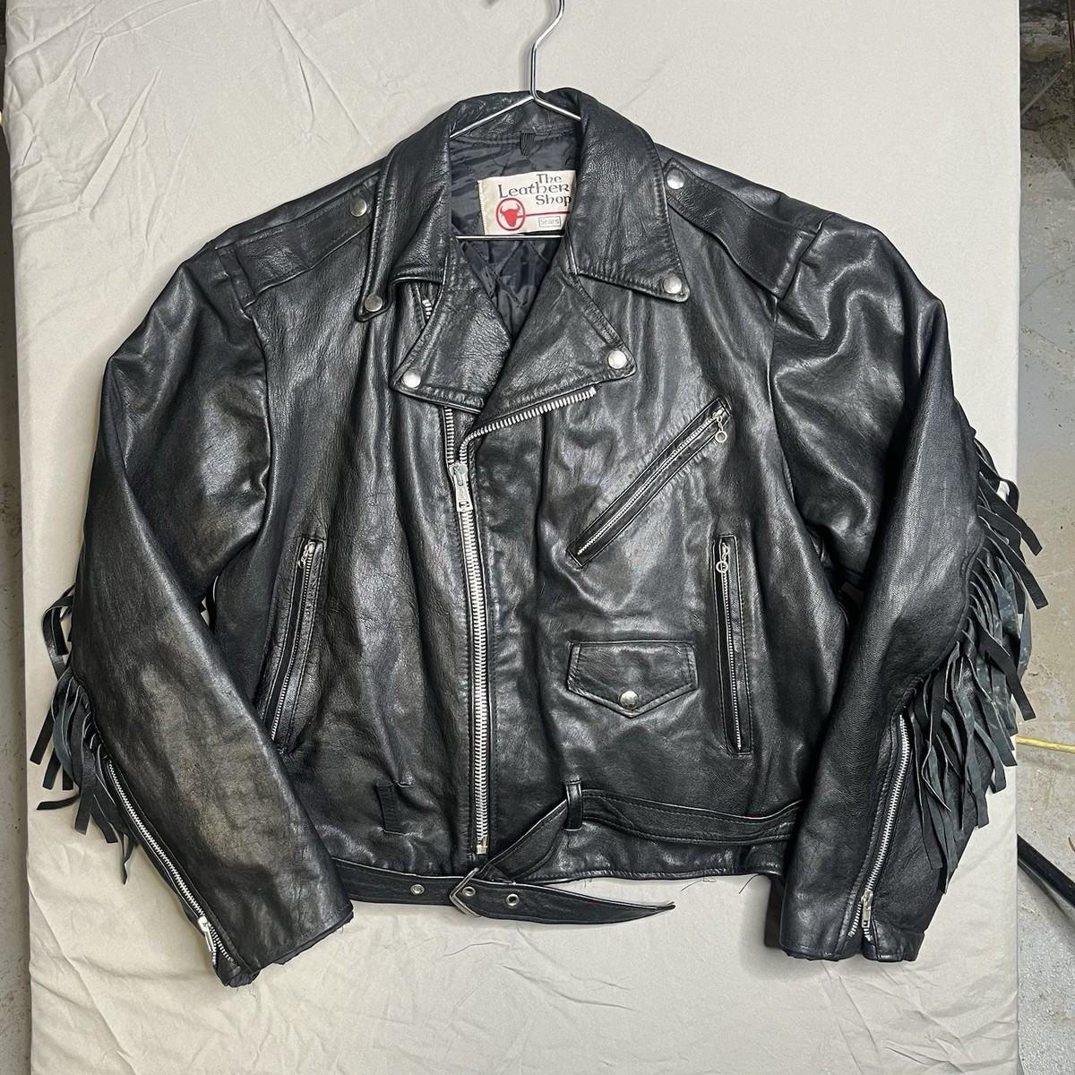 Vintage 70s Sears The Leather Shop Motorcycle Racing Greaser